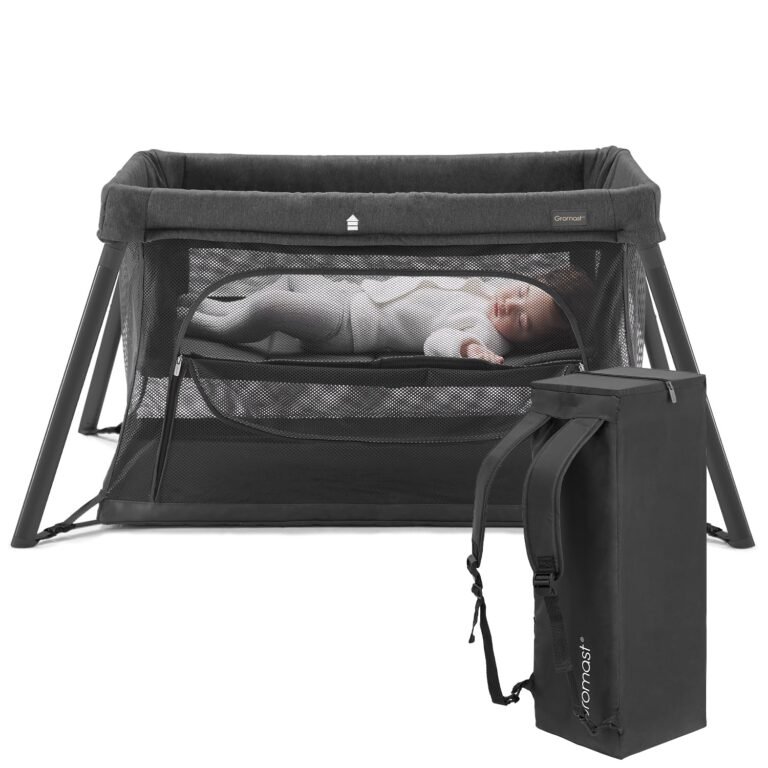 2 in 1 Portable Travel Crib for Toddler, Best Foldable Crib for Baby 3 travel crib